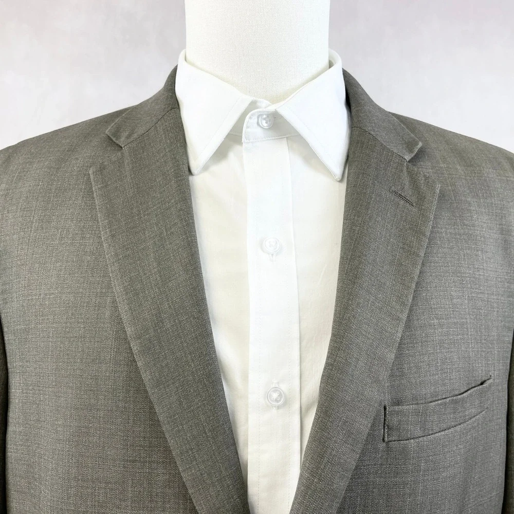 Caravelli Collezione Mens Blazer 42S Gray Two Button‎ Sport Coat Heritage Office